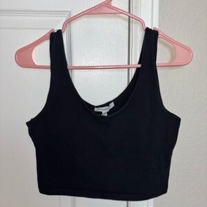 Sleek Black Women's Crop Top